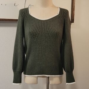 SHEIN CURVE Women's Green Sweater